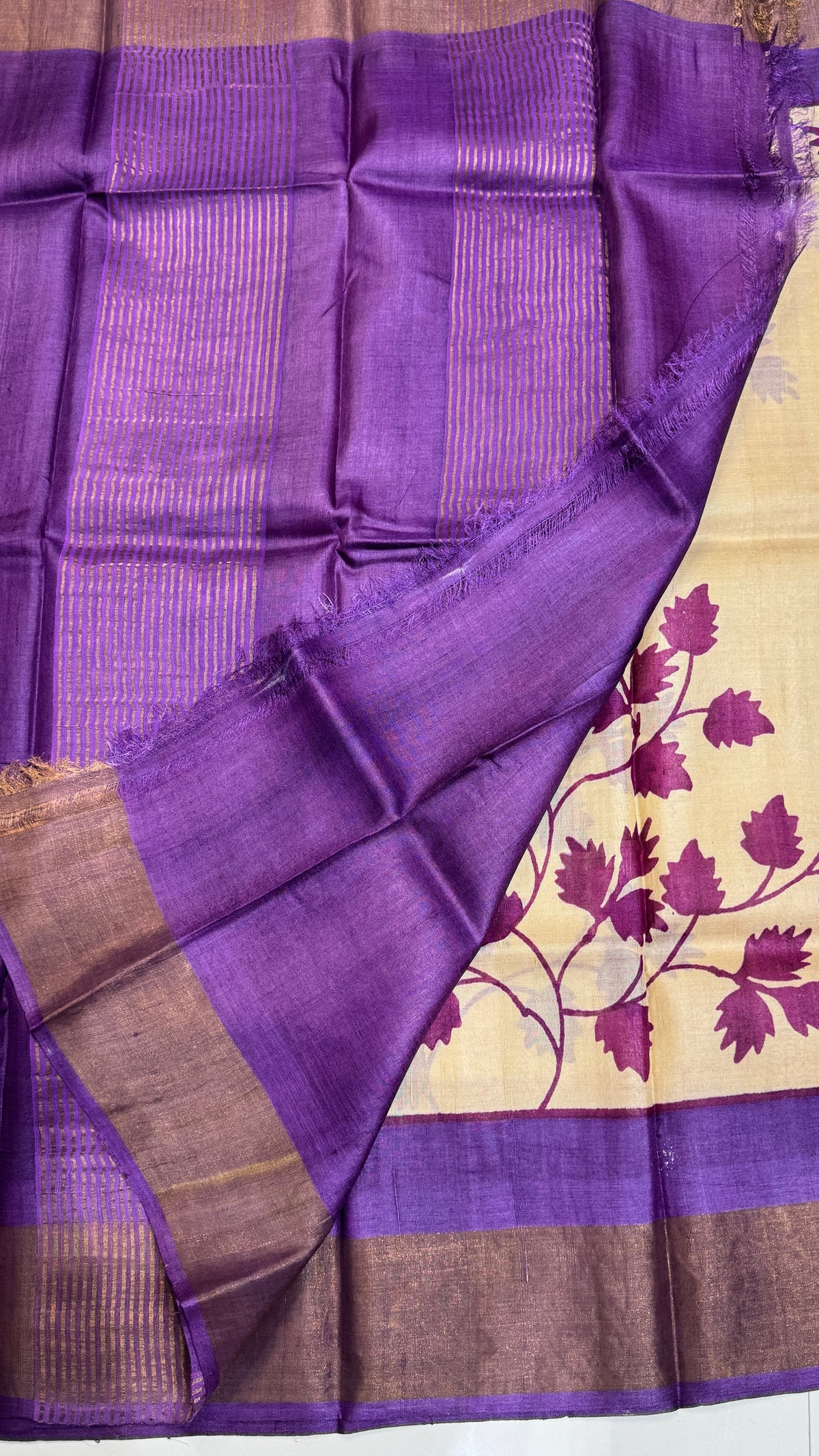 Handloom Pure Tussar Silk Saree