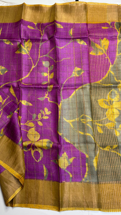 Handloom Pure Tussar Silk Saree