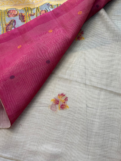 Muga Cotton Silk Saree