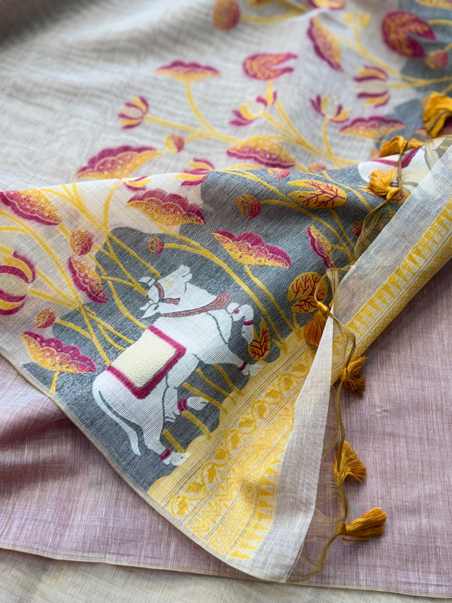 Muga Cotton Silk Saree