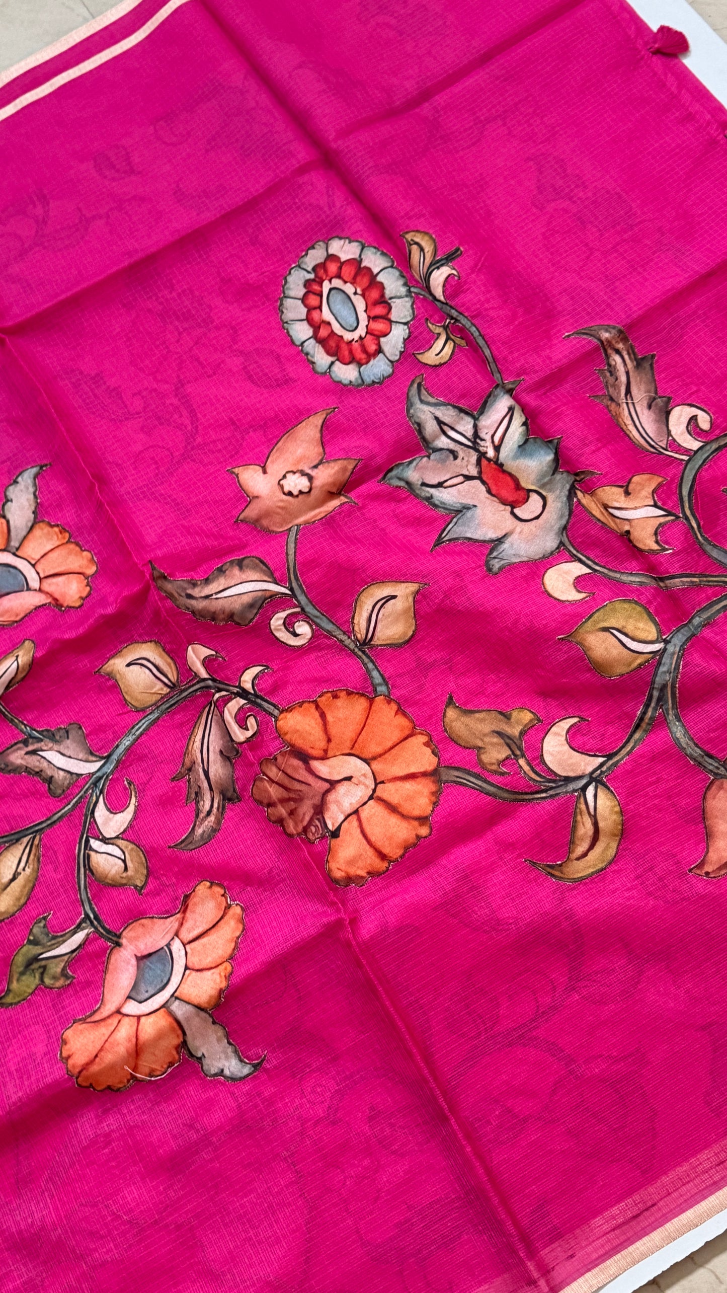 Applique Work Saree
