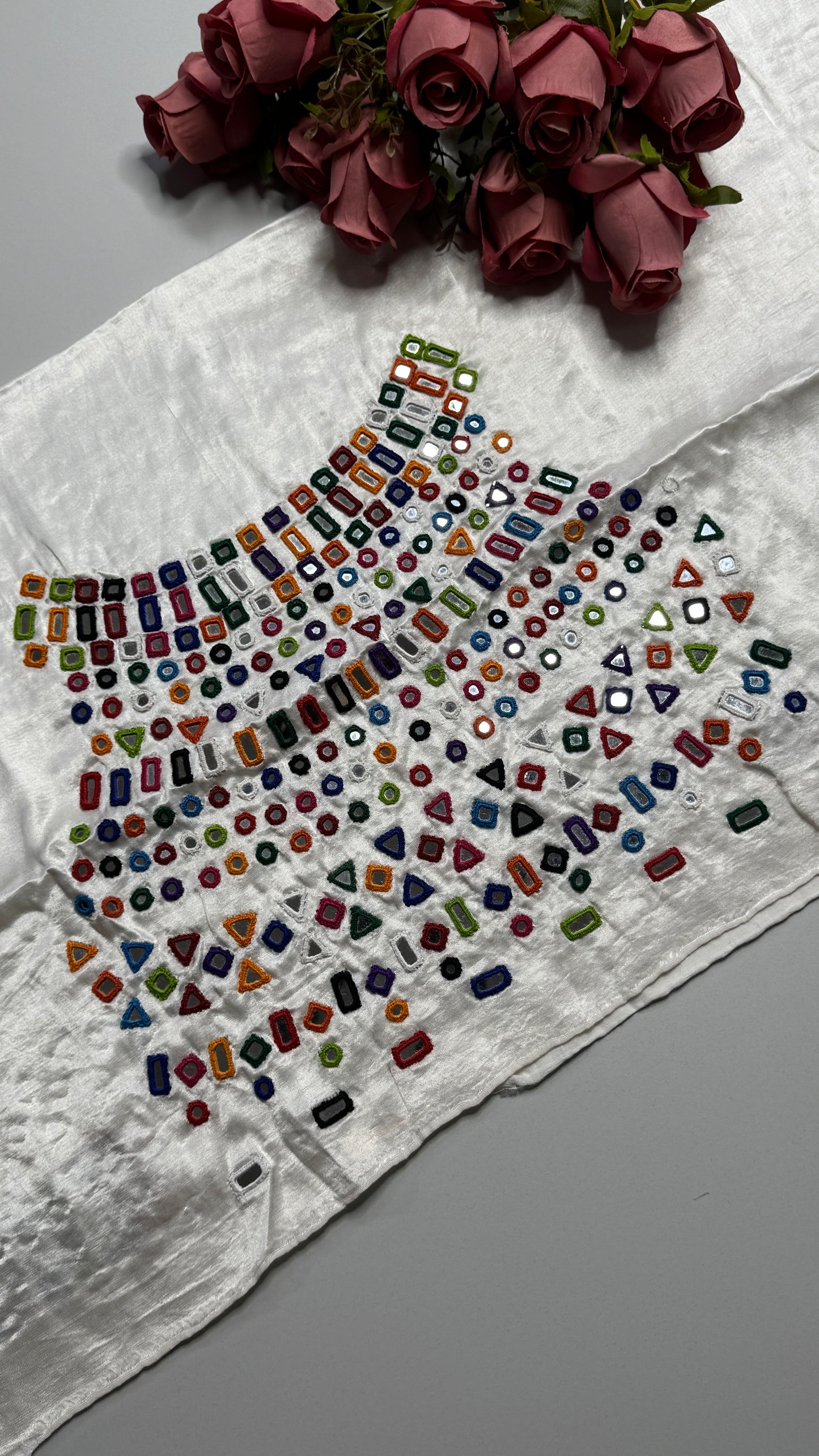 Unstitched Mirror Work  Blouse