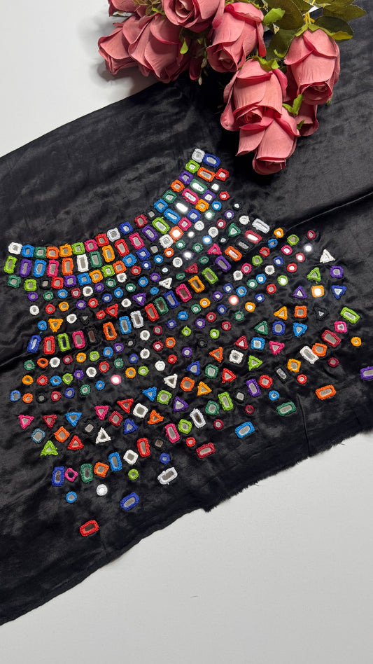 Unstitched Mirror Work  Blouse