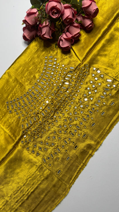 Unstitched Mirror Work  Blouse