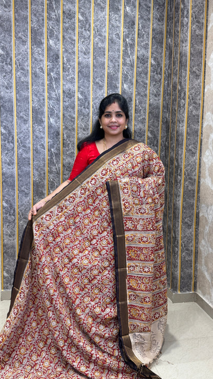 Kalamkari Chennuri Silk Saree