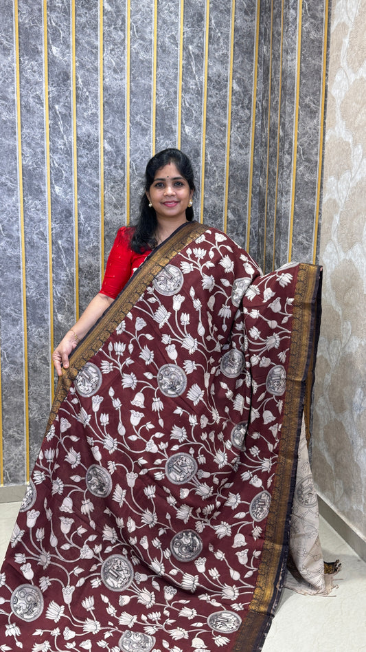 Kalamkari Chennuri Silk Saree