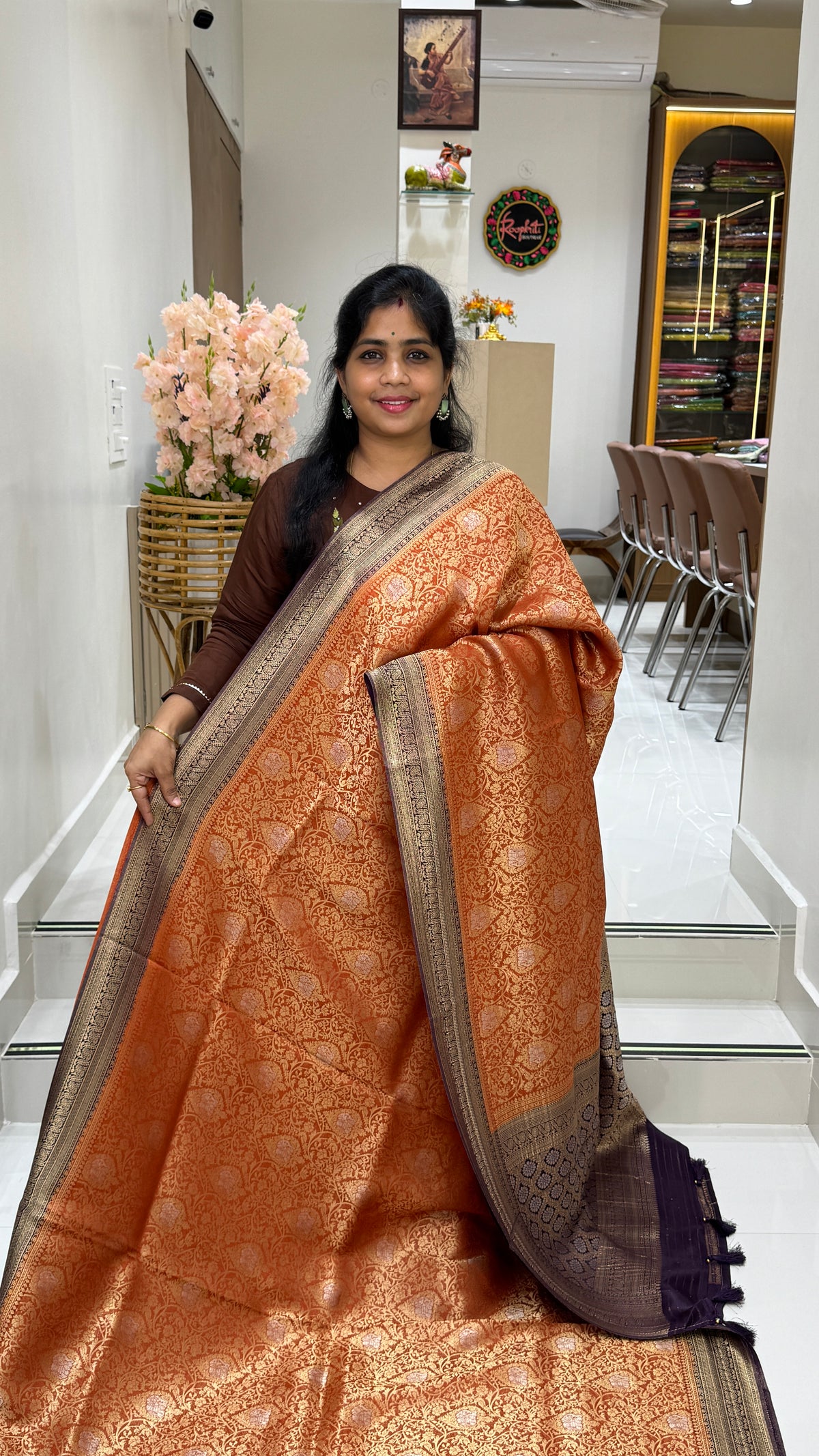 Brocade Crepe Georgette Saree