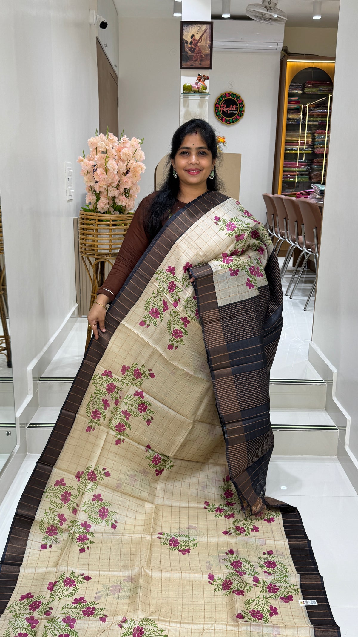 Handloom Pure Tussar Silk Saree