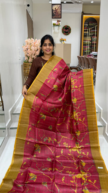 Handloom Pure Tussar Silk Saree