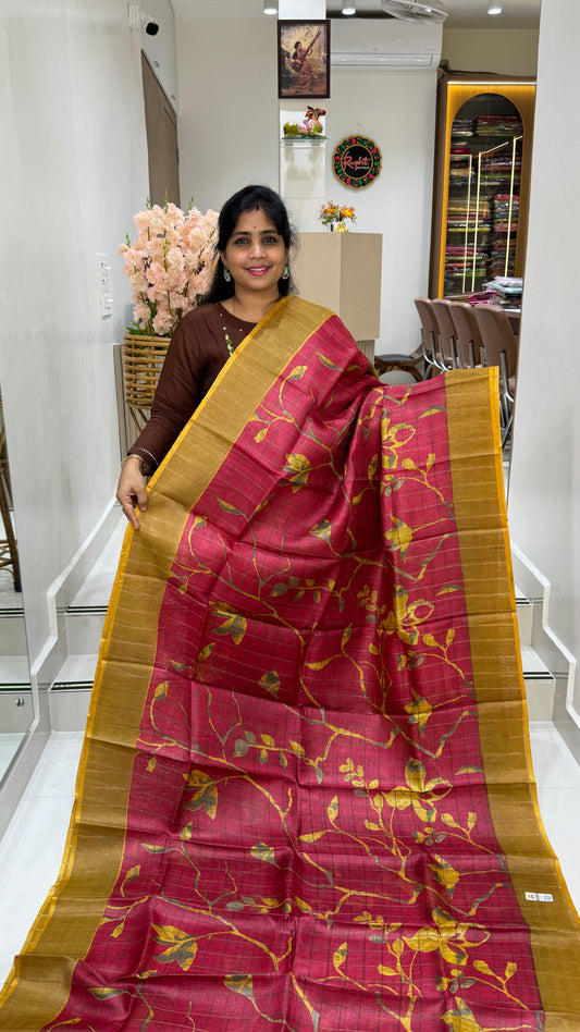 Handloom Pure Tussar Silk Saree