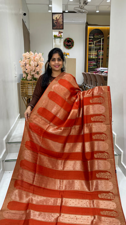Panel Work Tussar Georgette Saree