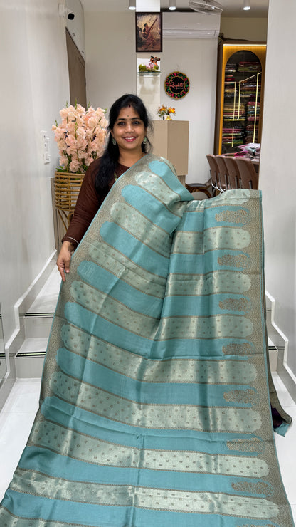 Panel Work Tussar Georgette Saree