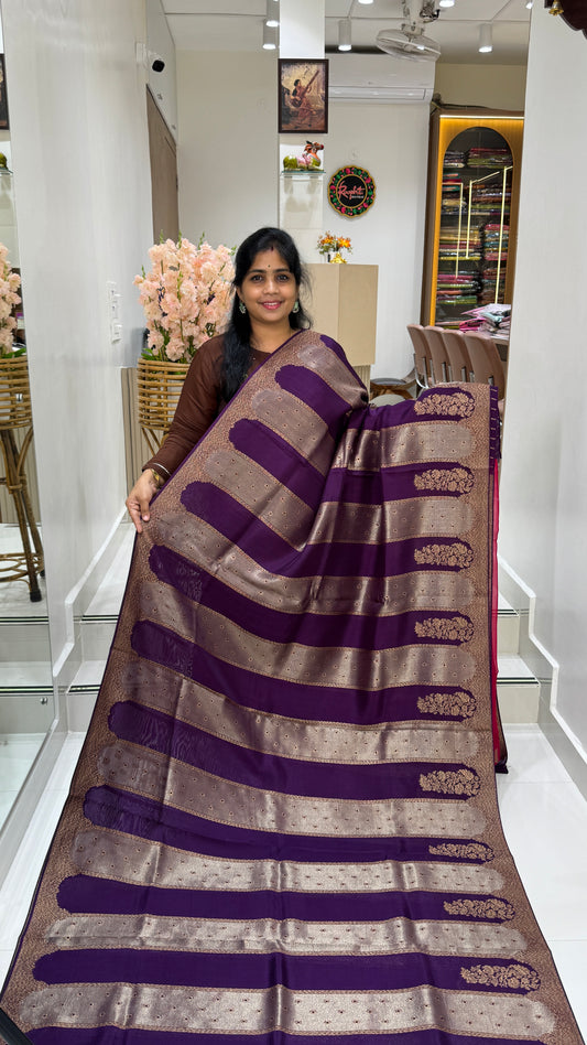 Panel Work Tussar Georgette Saree