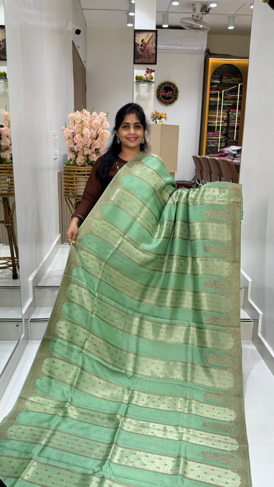 Panel Work Tussar Georgette Saree