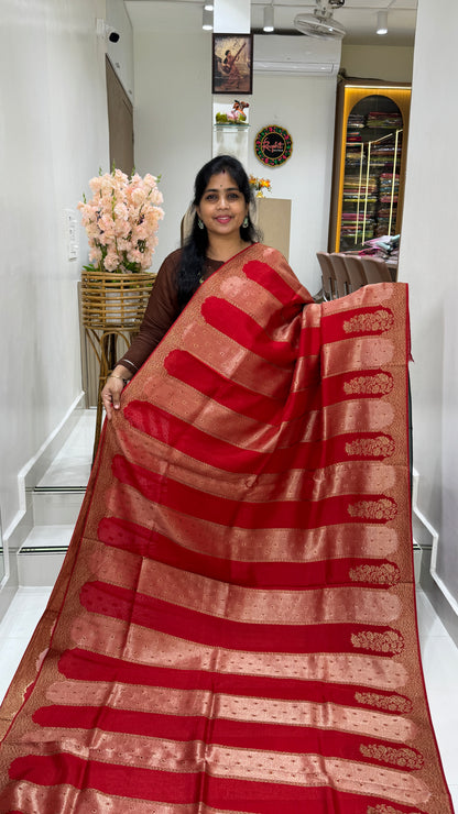 Panel Work Tussar Georgette Saree
