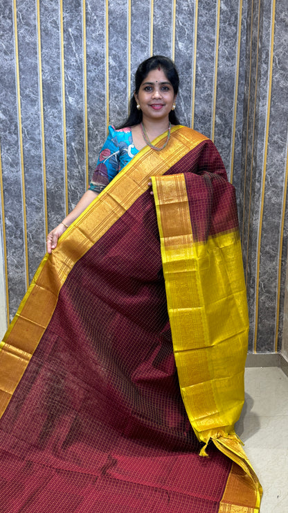 Pure handloom Lakshadeepam Silk cotton saree