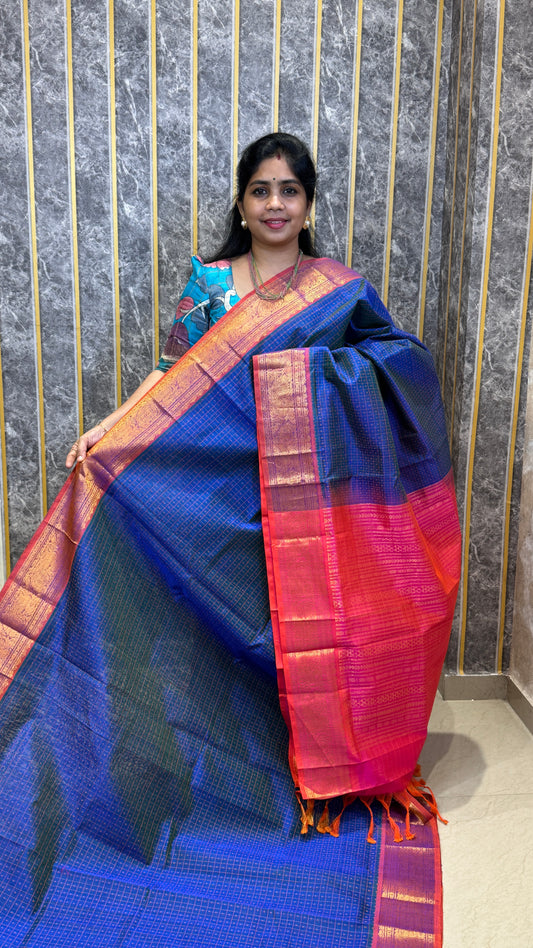 Pure handloom Lakshadeepam Silk cotton saree