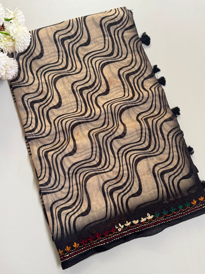 Semi Chanderi Silk Saree