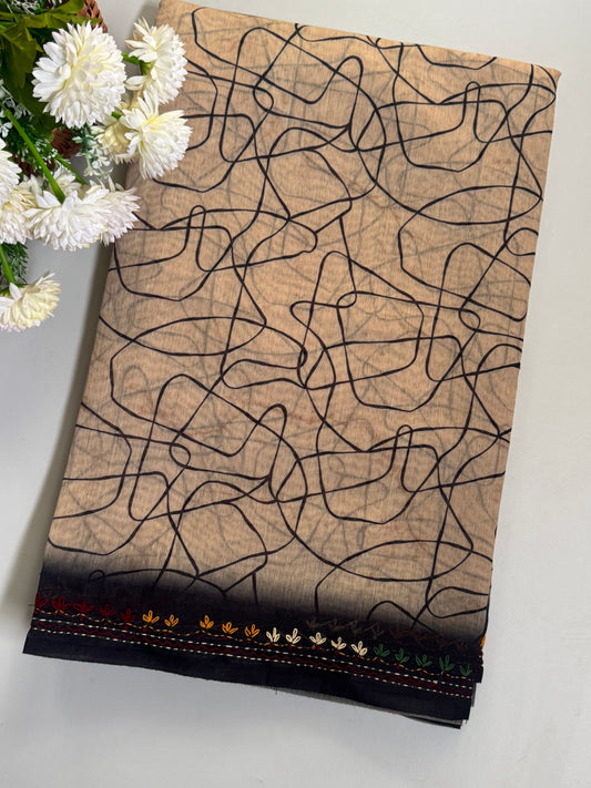 Semi Chanderi Silk Saree