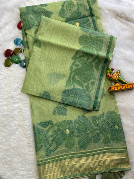 Muga Cotton Silk Saree