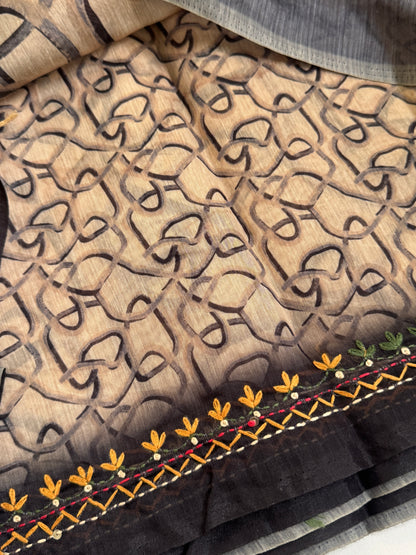 Semi Chanderi Silk Saree