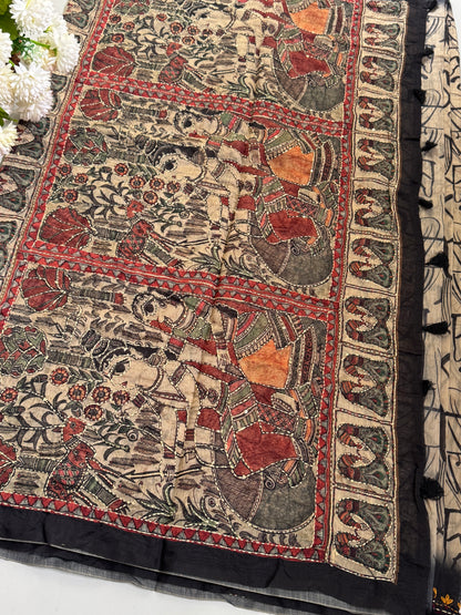Semi Chanderi Silk Saree
