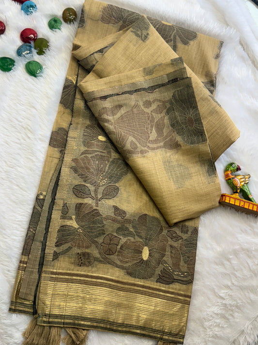 Muga Cotton Silk Saree