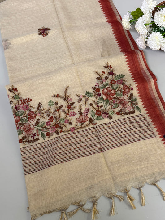 Tissue Linen Saree