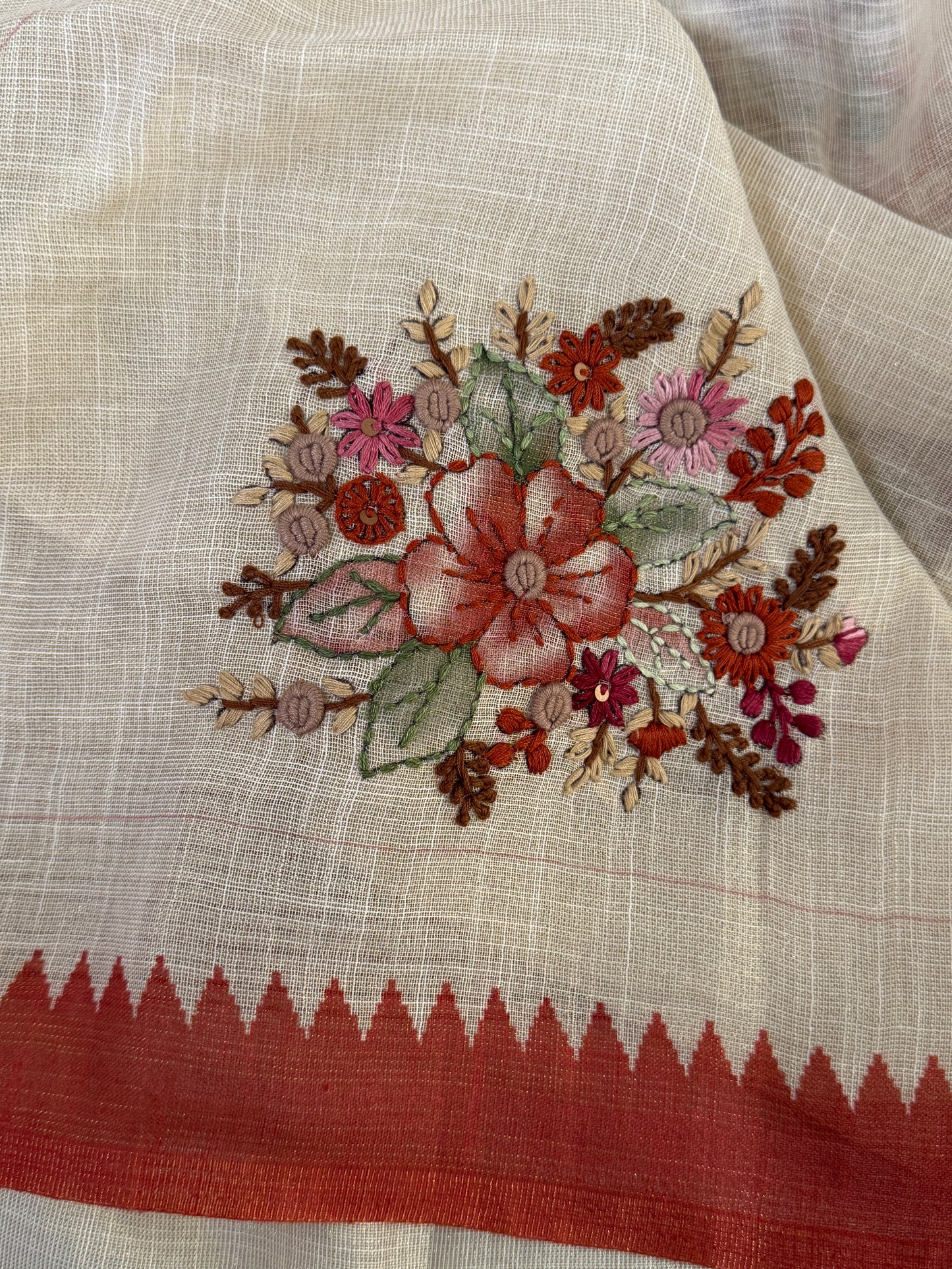 Tissue Linen Saree
