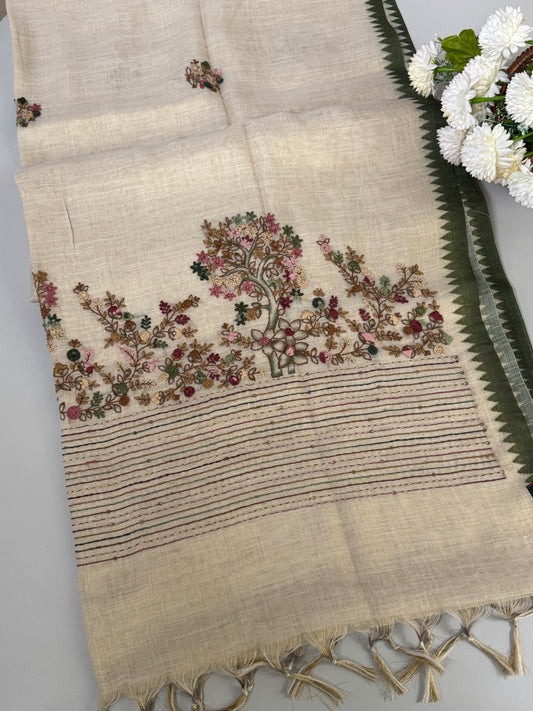 Tissue Linen Saree