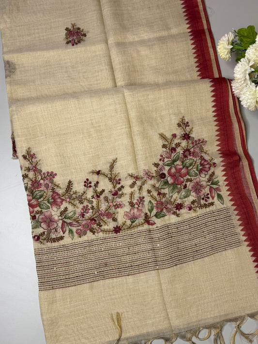 Tissue Linen Saree