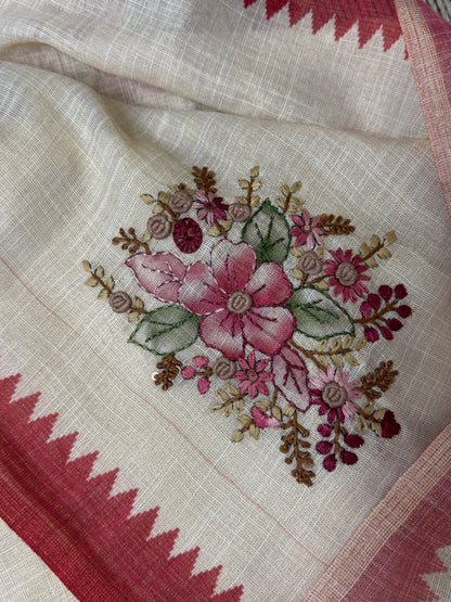 Tissue Linen Saree