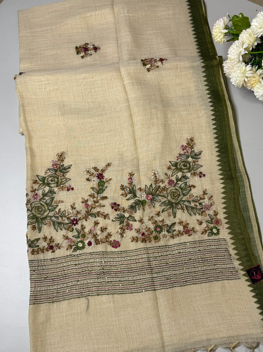 Tissue Linen Saree