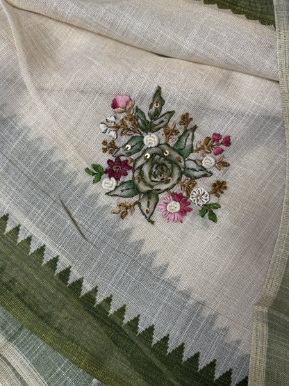 Tissue Linen Saree