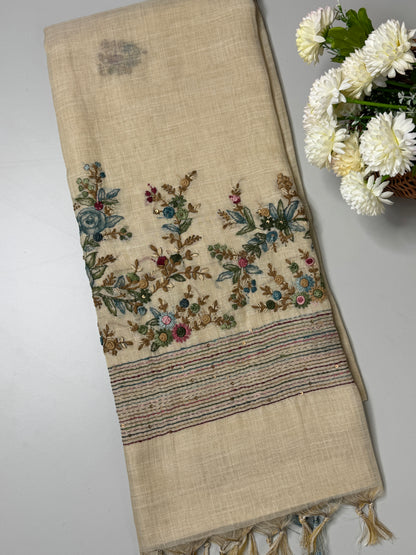 Tissue Linen Saree