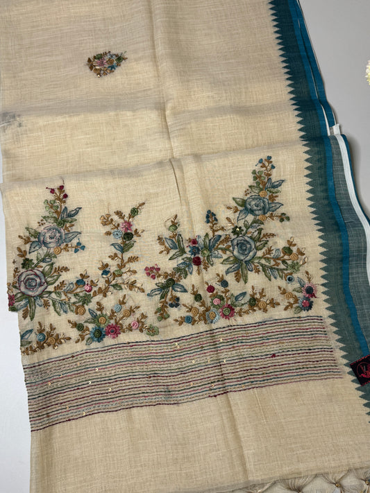 Tissue Linen Saree