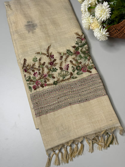 Tissue Linen Saree