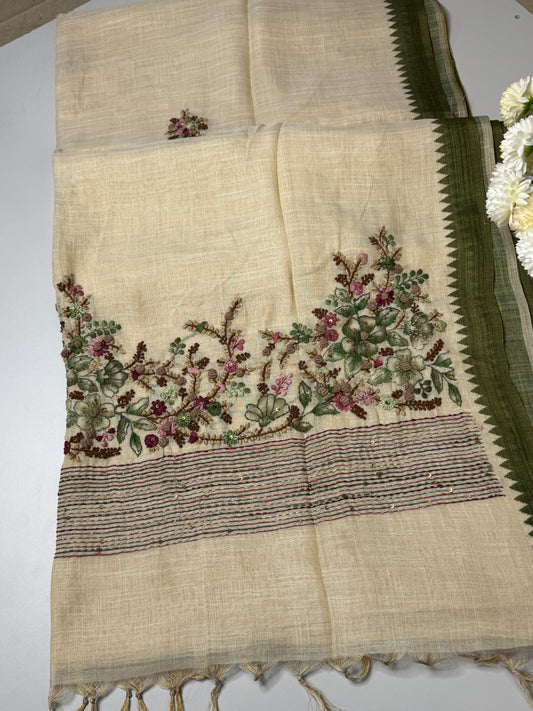 Tissue Linen Saree