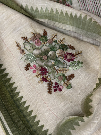 Tissue Linen Saree