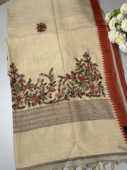 Tissue Linen Saree