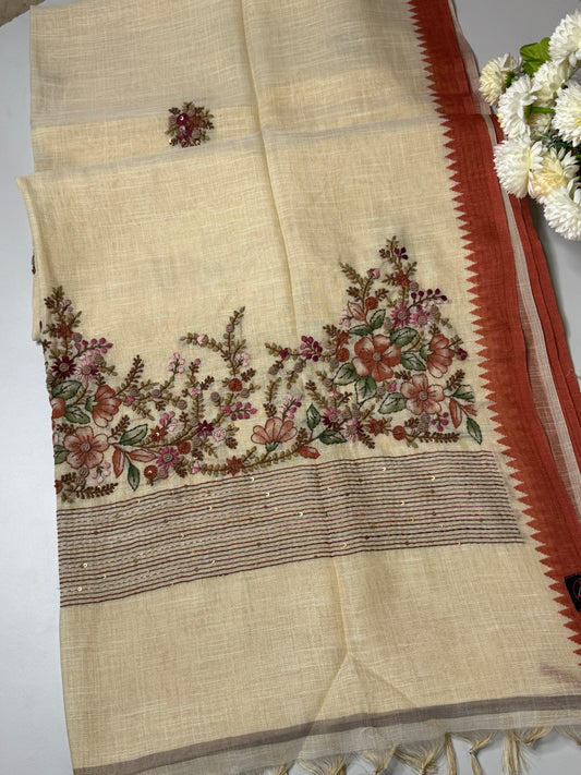 Tissue Linen Saree