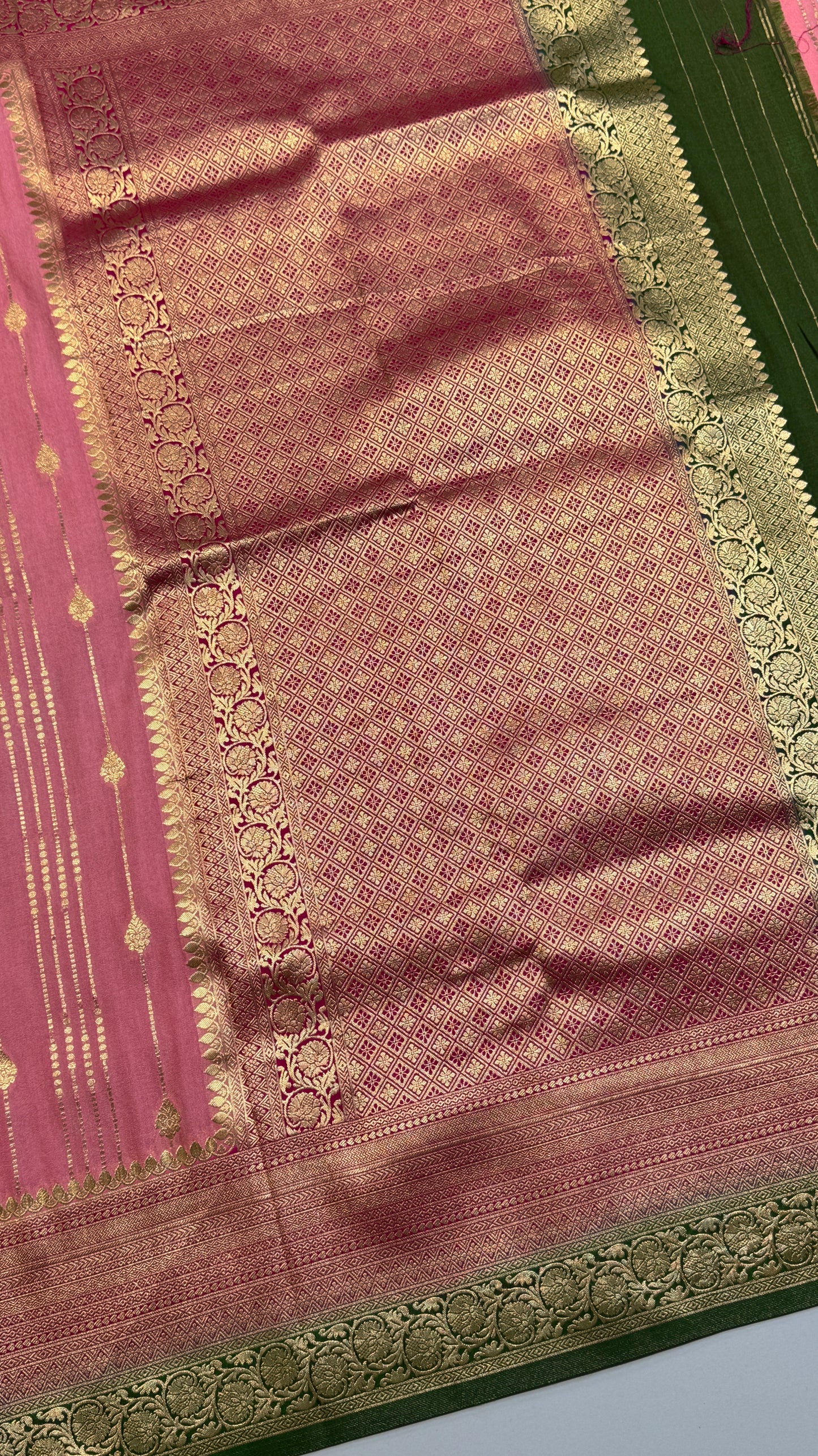 Semi Georgette Saree With Khaddi Borders