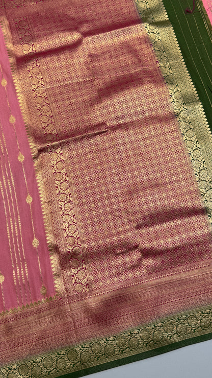 Semi Georgette Saree With Khaddi Borders
