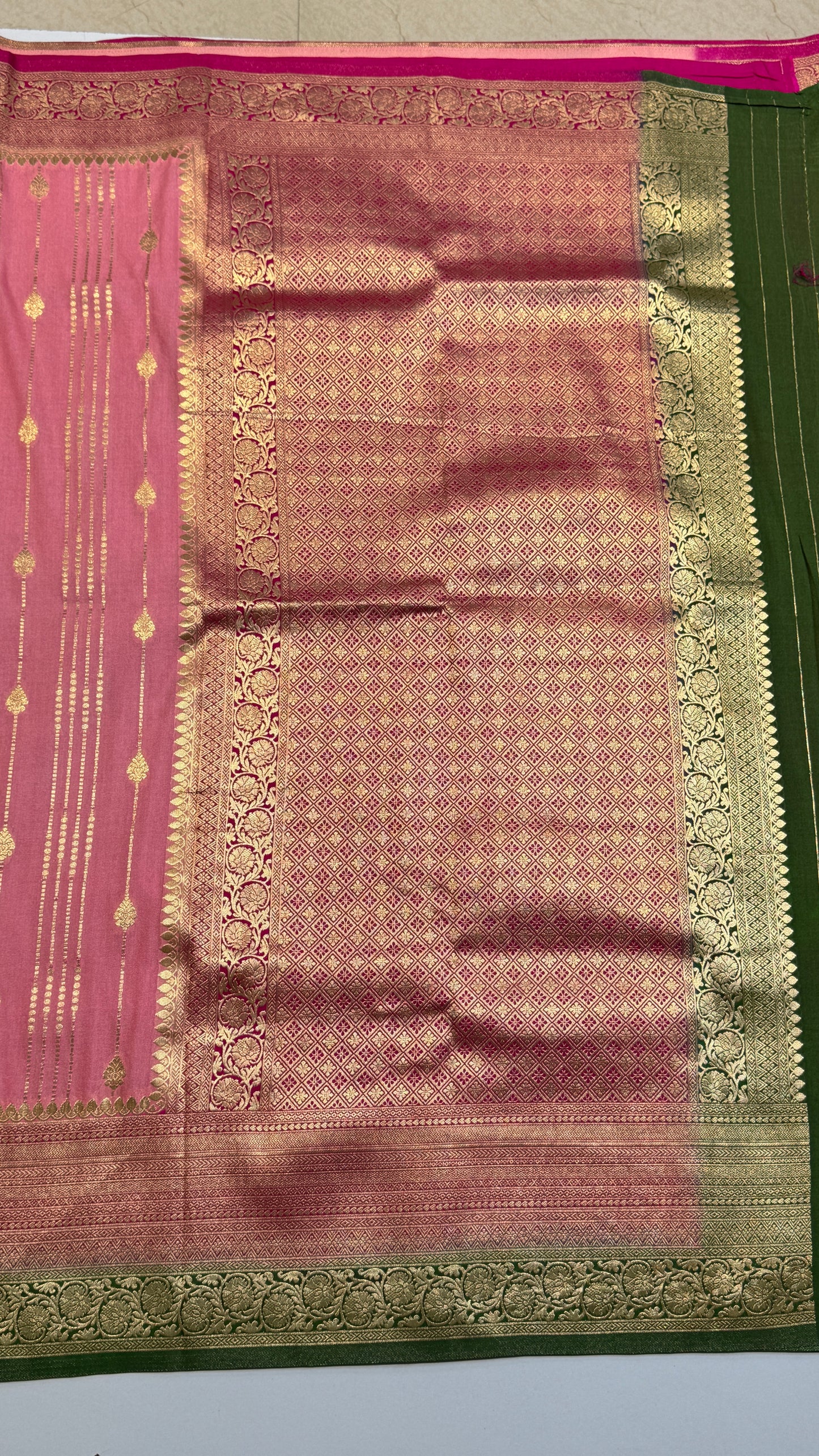 Semi Georgette Saree With Khaddi Borders