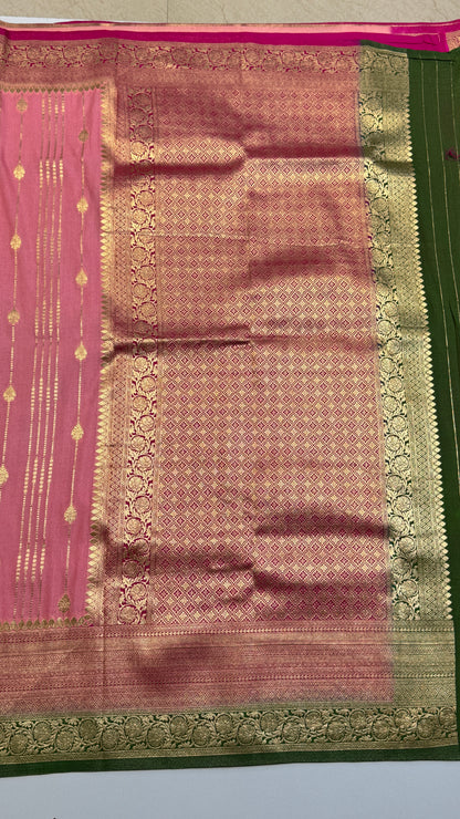 Semi Georgette Saree With Khaddi Borders