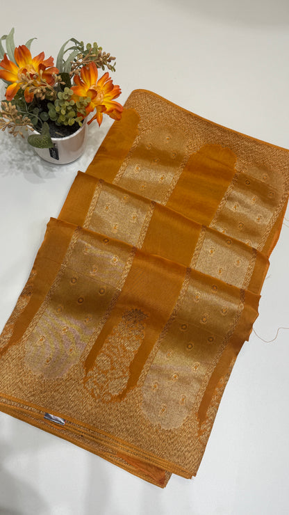 Panel Work Tussar Georgette Saree