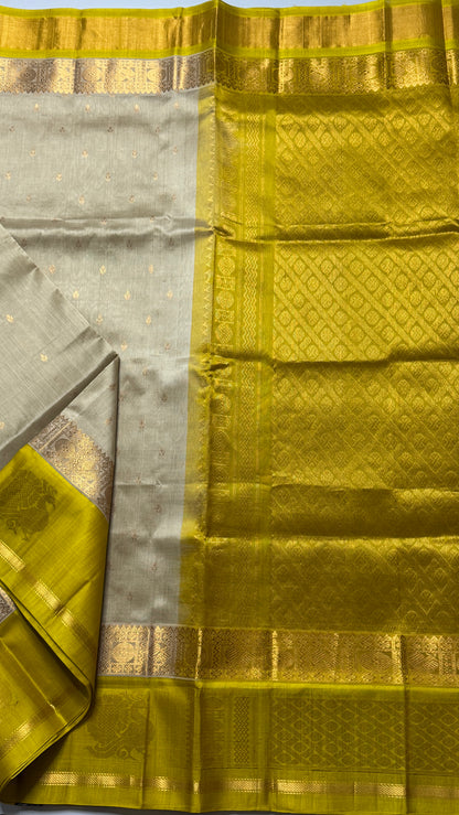 Pure Silk Cotton with Korvai Border