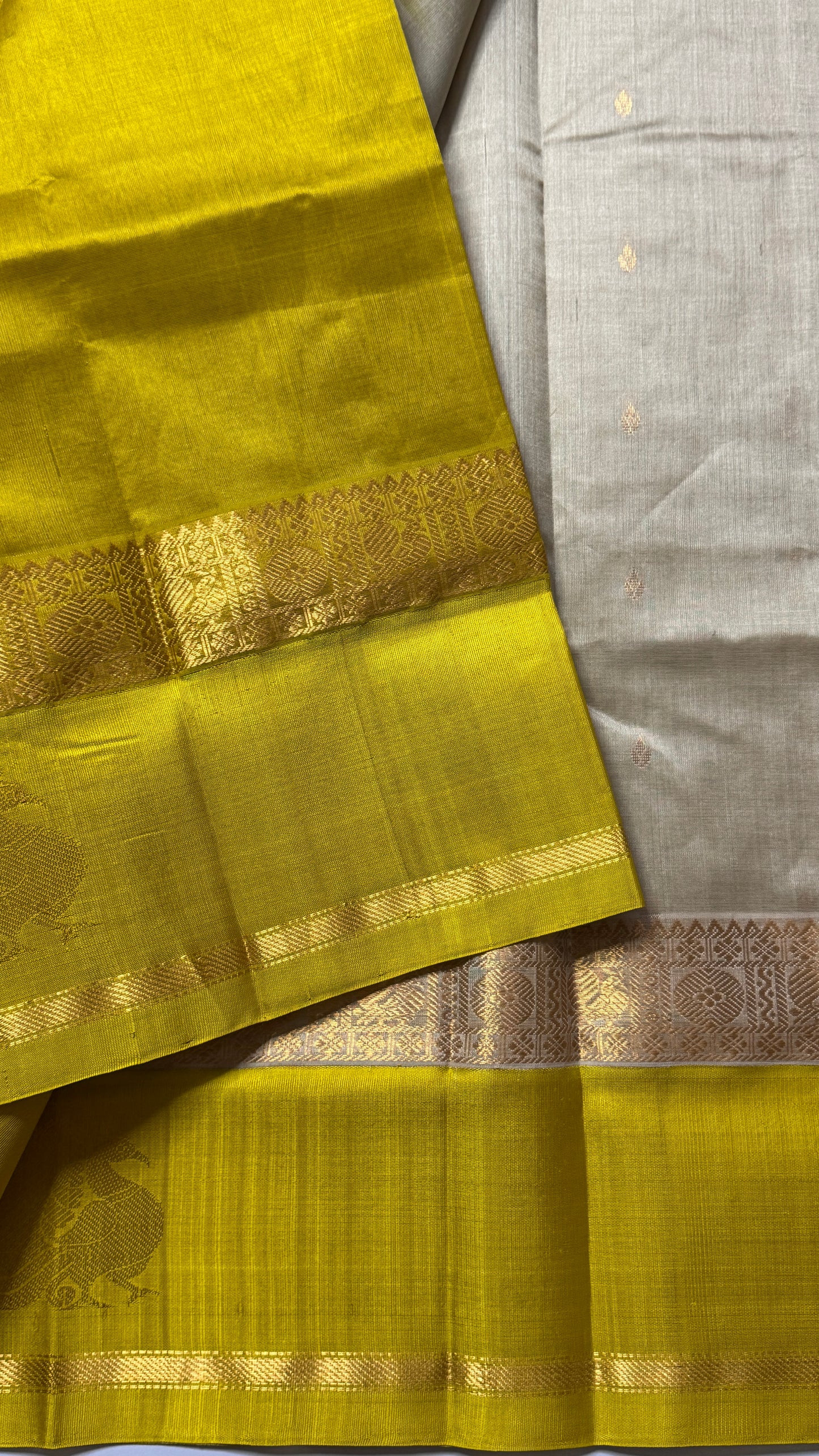 Pure Silk Cotton with Korvai Border