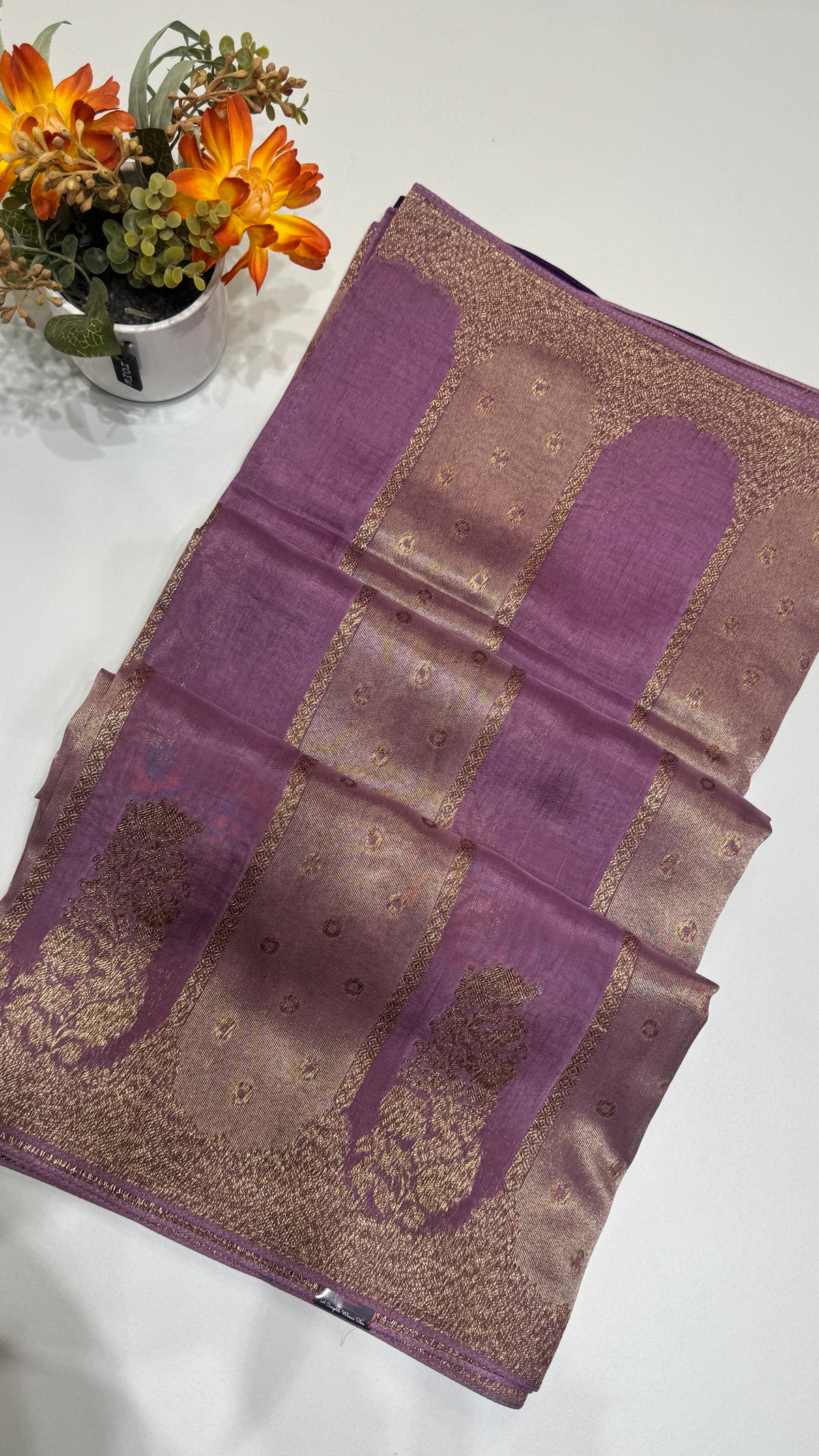 Panel Work Tussar Georgette Saree
