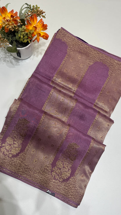 Panel Work Tussar Georgette Saree